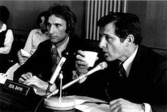 Senator Birch Bayh (right) with staffer Joe Allen (left) circa 1980.