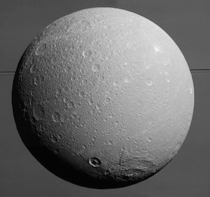 "Imminent Approach to Dione" by NASA. Public domain.