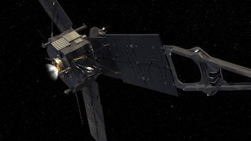 "Juno Fires Its Main Engines" by NASA/JPL-Caltech. Public domain.