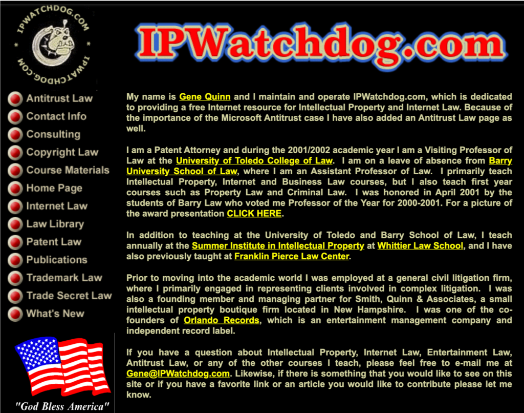 IPWatchdog 2001